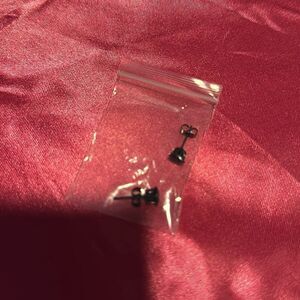 New black stud earrings